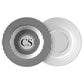 Monogram Bowls, Black & White Stripe, Luxury Plastic, Choose Single or Set