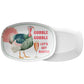Gobble Gobble Let’s Get Basted Thanksgiving Platter, Luxe Plastic Funny Holiday Serving Dish