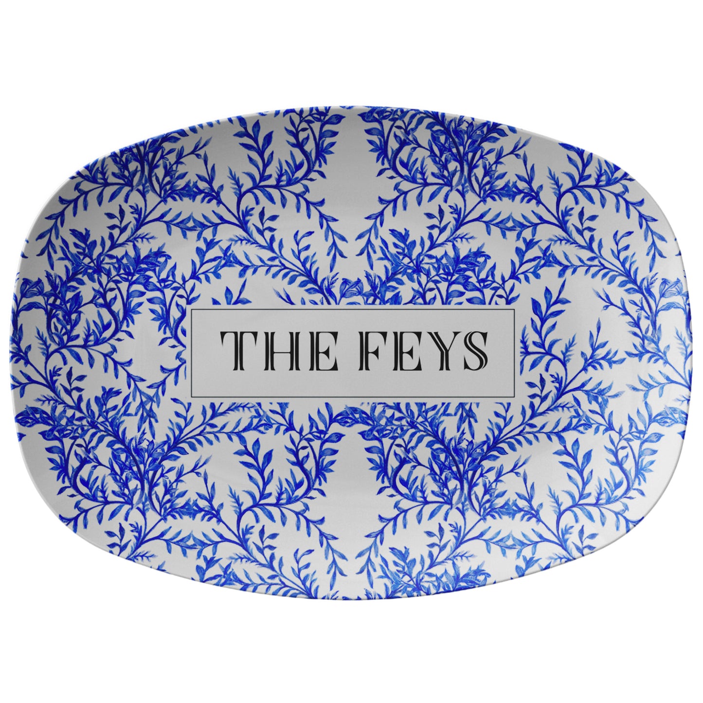 The Feys, Serving Platter, Blue Vines