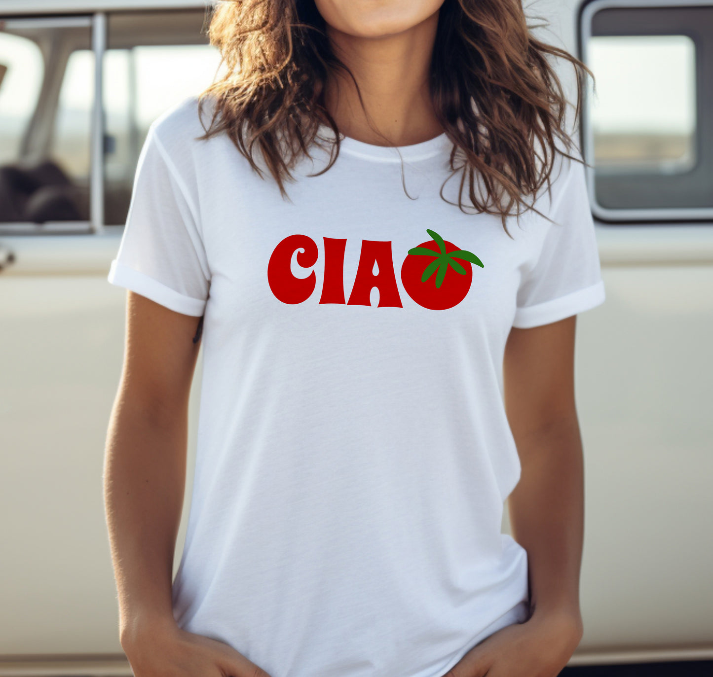 “Ciao” Tomato T-Shirt  - Women’s Fun Graphic Tee