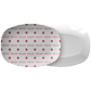 Vegan Labeled Serving Platter – Red/White, Luxe Plastic 10" x 14"