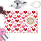 Hearts Pattern Counter Mat, Desk Pad, Choose Color