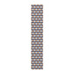 Argyle diamond pattern table runner in navy, orange and cream.