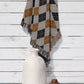 Personalized Argyle Woven Throw Blanket, Grey, Rust, Black, 100% Cotton
