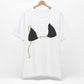 Bikini Top T-Shirt, Black & Gold, Custom Personalization