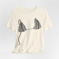 Personalized Bikini Top Shirt, Black Stripes, Ivory, Custom Name