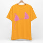 Bikini Top T-Shirt, Pink Leopard Print, Personalized