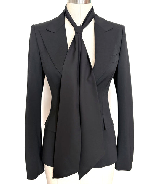 Long Black Skinny Scarf, Extra Wide Ends, 72"L