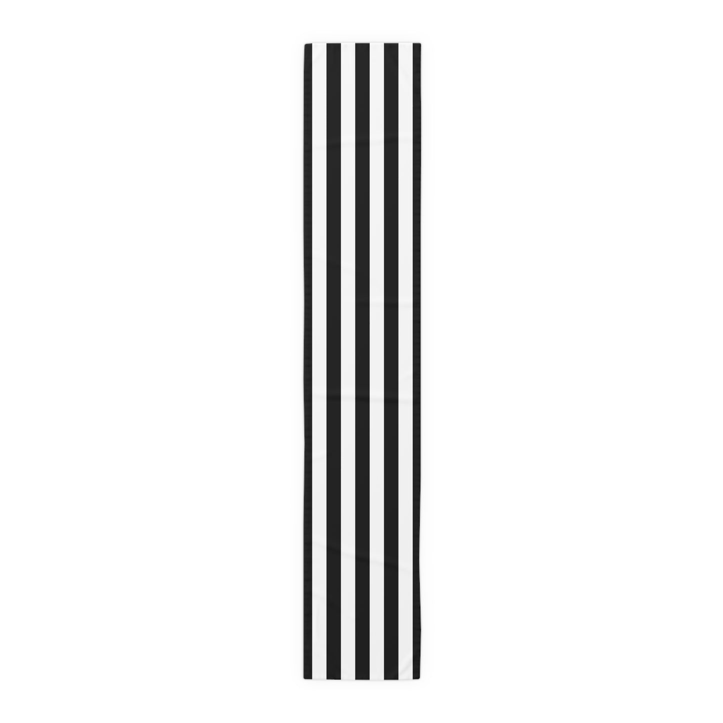 Black & White Canopy Stripe Table Runner, 16" x 90"