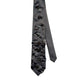 Embellished Black Necktie with black fabric flower petals, sequins and beads