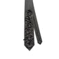 Upcycled Black Necktie with Black 3D Florals, Sequins & Beads