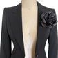 Black Flower Brooch Pin Dandyism