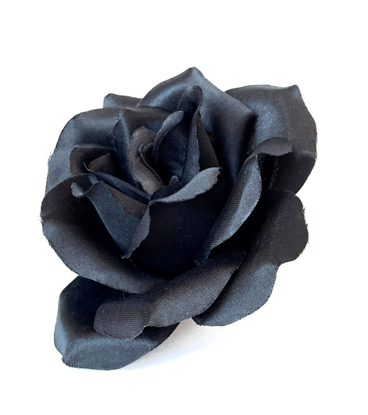Black Flower Pin Fashion Accessory