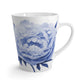 Blue Peony Floral Ceramic Mug - 12oz Latte Mug