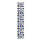 Gemstone Print Table Runner, Sapphire and Gold