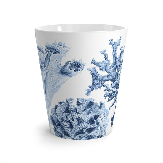 Blue Sea Coral Modern Ceramic Mug - 12oz Latte Mug