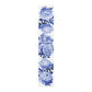 Blue Peony Flower Table Runner, Blue & White