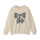 Chic Striped Bow Print Sweatshirt