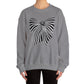 Chic Striped Bow Print Sweatshirt