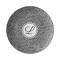 Custom monogrammed dinner plate 10" - black white cheetah print with monogram initials at center