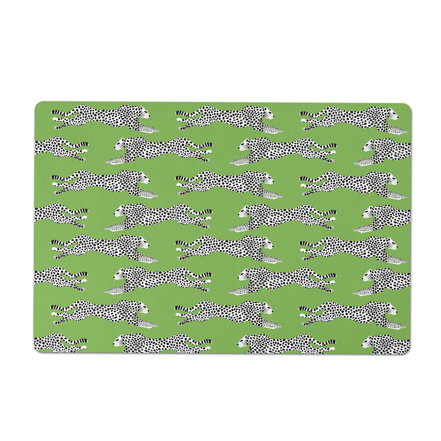 Cheetah Print Pet Placemat, Green