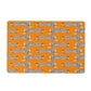 Cheetah Print Pet Placemat, Orange