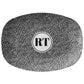Monogrammed Serving Platter, black and white platter features cheetah spots and custom initials