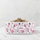 Pink modern chinoiserie dog bowl custom with any name or word. Cute cat gifts.