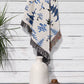 Personalized Gift Chinoiserie Throw Blanket, Blue, 100% Cotton