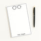 Personalized Notepad with Round Wire Eyeglasses Design, Custom Notepad Stationery Gift