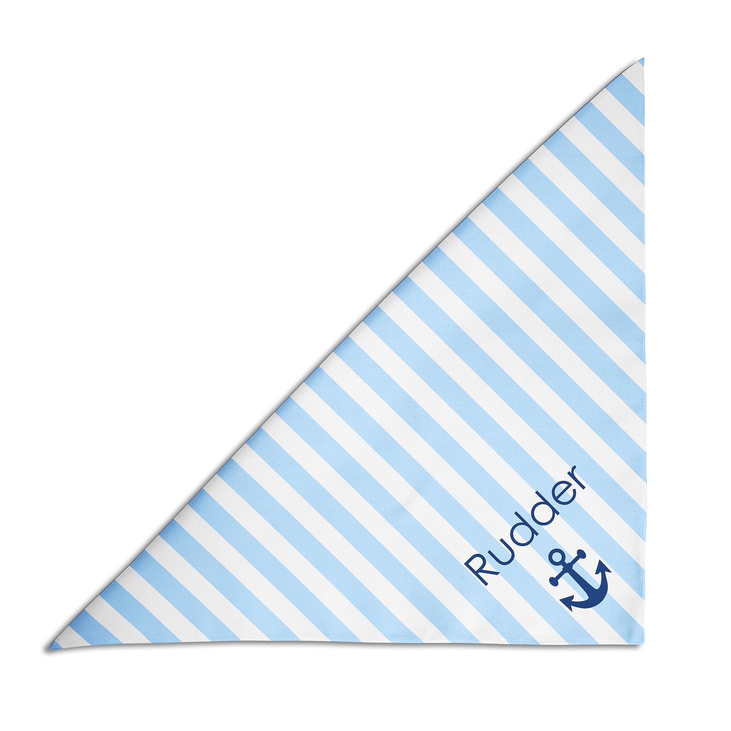 Nautical Stripe & Anchor Personalized Dog Bandana, Custom Pet Bandana, Blue & White