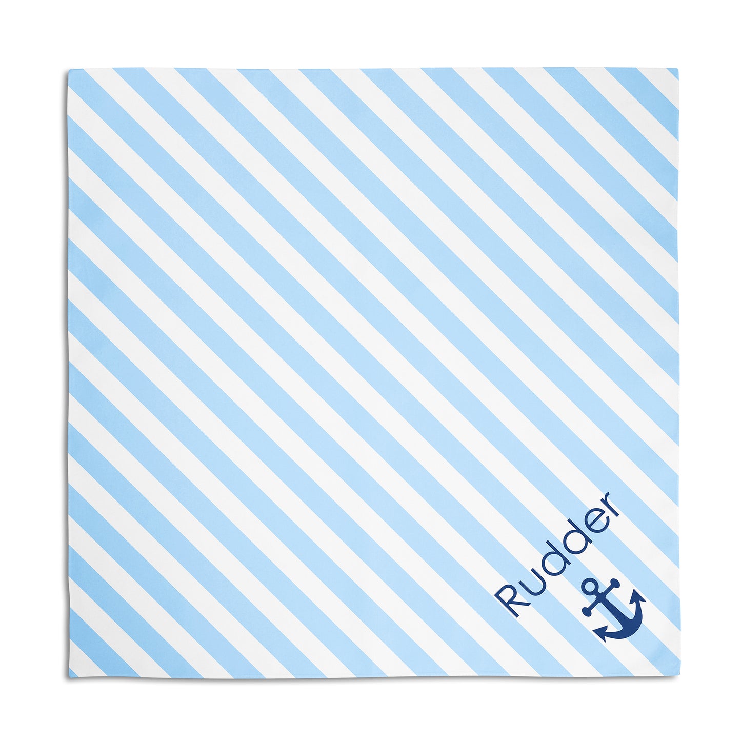 Nautical Stripe & Anchor Personalized Dog Bandana, Custom Pet Bandana, Blue & White
