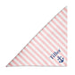 Nautical Stripe & Anchor Personalized Dog Bandana, Custom Pet Bandana, Pink & White