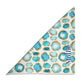 Aquamarine Gemstone Print Personalized Dog Bandana, Aqua Blue, Gold & White