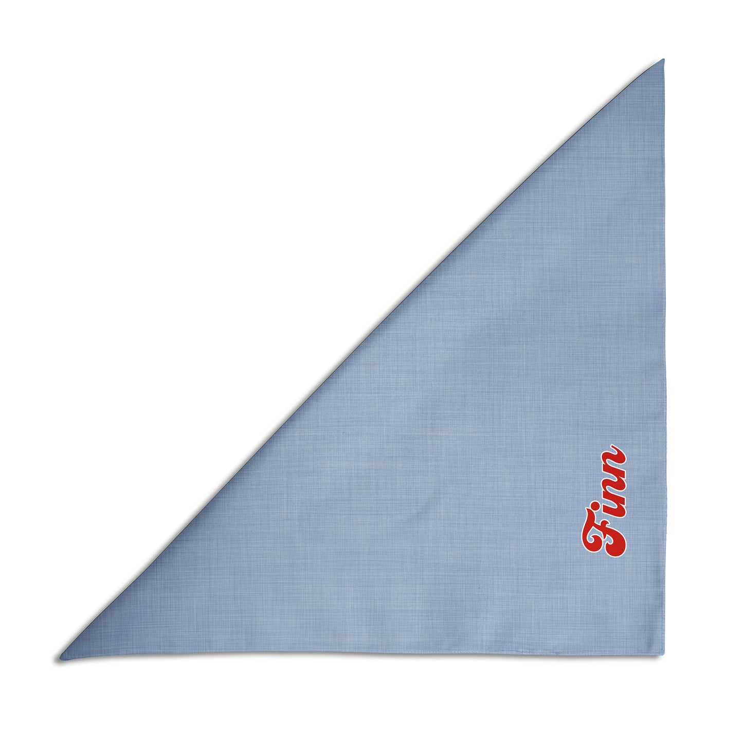 Chambray Look Personalized Dog Bandana, Custom Pet Bandana, Blue