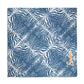 Zebra Print Personalized Dog Bandana, Custom Pet Bandana, Denim Blue & White