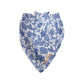 Floral Batik Personalized Dog Bandana, Custom Pet Bandana, Blue & White
