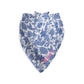 Floral Batik Personalized Dog Bandana, Custom Pet Bandana, Blue & White