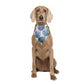 Hydrangea Floral Personalized Dog Bandana, Custom Pet Bandana, Blue, Pink & White