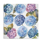 Hydrangea Floral Personalized Dog Bandana, Custom Pet Bandana, Blue, Pink & White