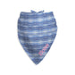 Navy Stripes Personalized Dog Bandana, Custom Pet Bandana, Blue & White