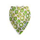 Peridot Gemstone Print Personalized Dog Bandana, Green, Gold & White