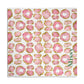 Pink Quartz Gemstone Print Personalized Dog Bandana, Pink Gold & White