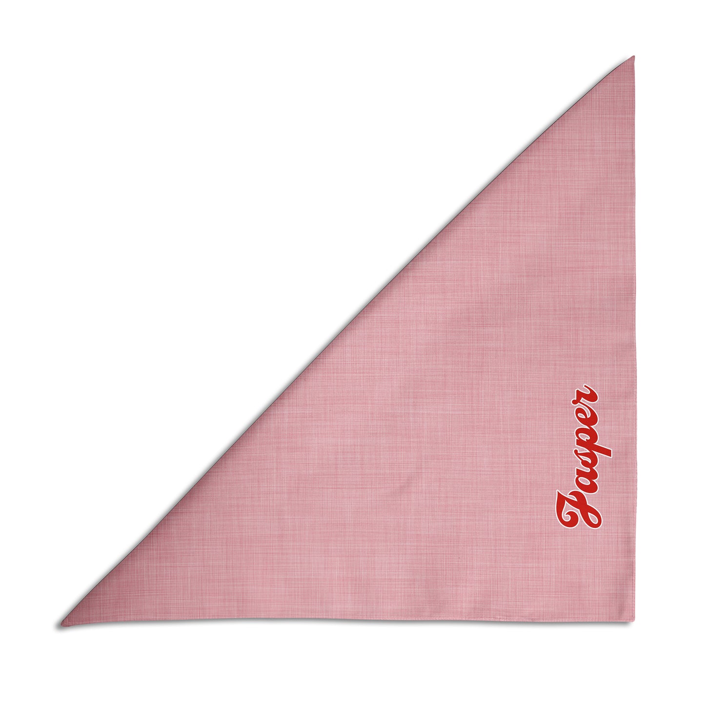 Chambray Look Personalized Dog Bandana, Custom Pet Bandana, Red