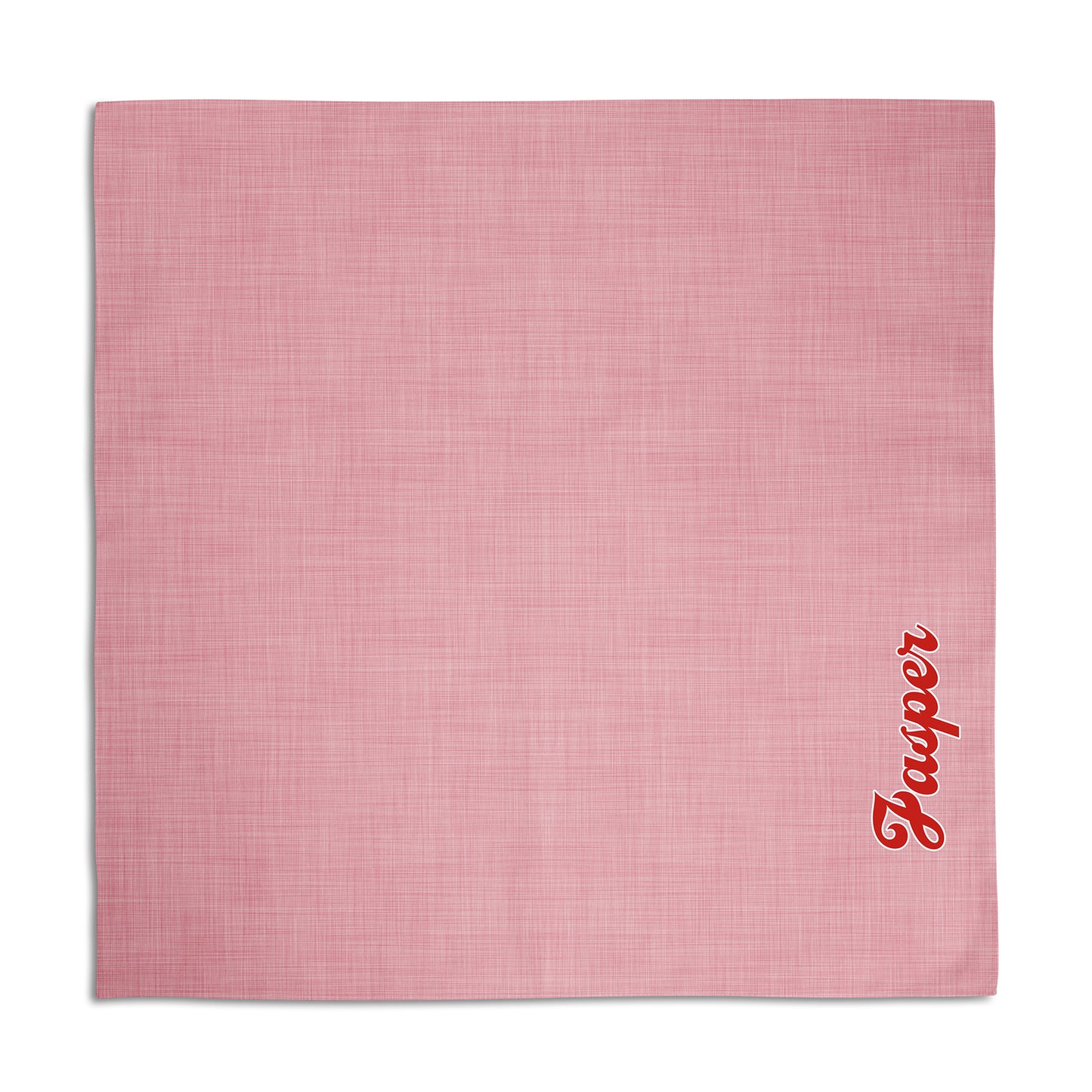 Chambray Look Personalized Dog Bandana, Custom Pet Bandana, Red