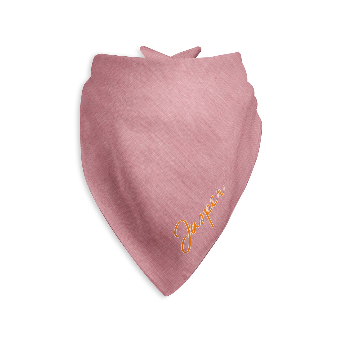 Chambray Look Personalized Dog Bandana, Custom Pet Bandana, Red