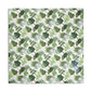 Tropical Trees Personalized Dog Bandana, Custom Pet Bandana, Green & White
