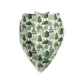 Tropical Trees Personalized Dog Bandana, Custom Pet Bandana, Green & White
