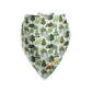 Tropical Trees Personalized Dog Bandana, Custom Pet Bandana, Green & White