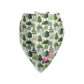 Tropical Trees Personalized Dog Bandana, Custom Pet Bandana, Green & White